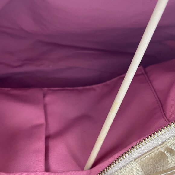 COACH SIGNATURE CANVAS DUFFLE SHOULDER LIGHT KHAKI HANDBAG F15067 PRE-OWNED - Picture 7 of 9